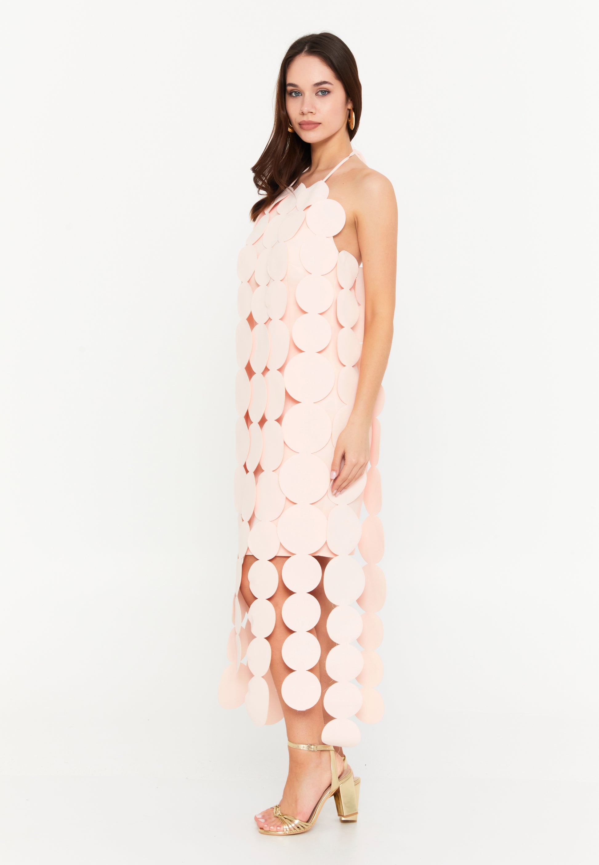 Sleeveless Mini Viscose Column Regular Evening Dress ren7353 - Evening Dress - Istanbul Fashion Center