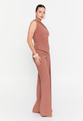 One Shoulder Viscose Regular Fit Regular Evening Jumpsuit ren6297 - Evening Jumpsuit - Istanbul Fashion Center