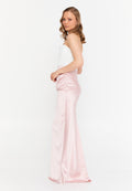 Strapless Maxi Satin Mermaid Regular Wedding Guest Dress ale2386 - Wedding Guest Dress - Istanbul Fashion Center
