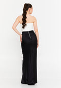 Strapless Maxi Satin Mermaid Regular Wedding Guest Dress ale2386 - Wedding Guest Dress - Istanbul Fashion Center