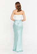 Strapless Maxi Satin Mermaid Regular Wedding Guest Dress ale2386 - Wedding Guest Dress - Istanbul Fashion Center