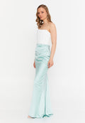 Strapless Maxi Satin Mermaid Regular Wedding Guest Dress ale2386 - Wedding Guest Dress - Istanbul Fashion Center