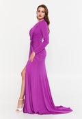 Long Sleeve Maxi Lycra Mermaid Regular Wedding Guest Dress frc10008 - Wedding Guest Dress - Istanbul Fashion Center