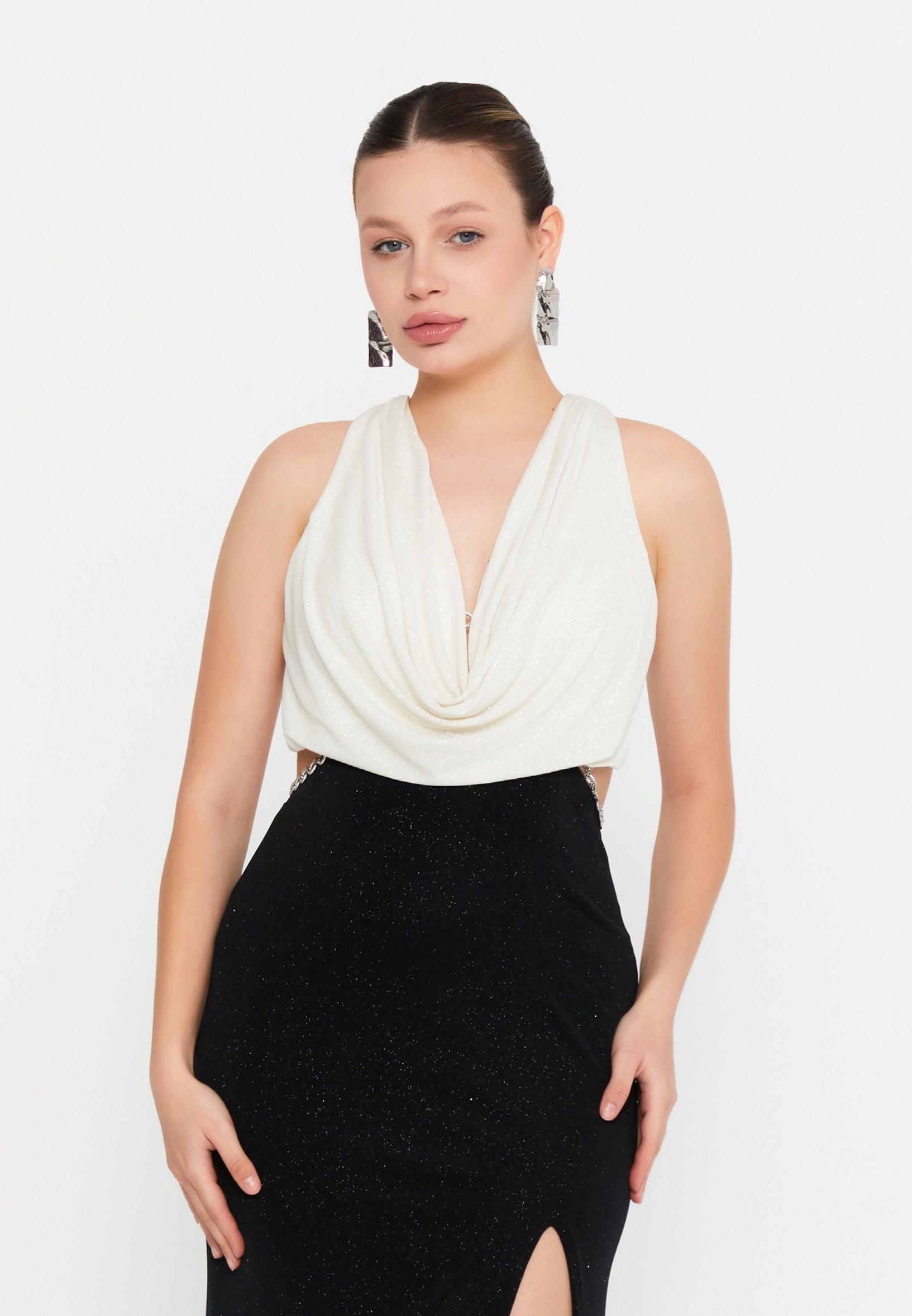 Sleeveless Maxi Lycra Mermaid Regular Wedding Guest Dress srf8323 - Wedding Guest Dress - Istanbul Fashion Center