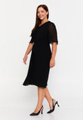 Mid-Length Midi Chiffon Column Plus Size Evening Dress chs105 - Evening Dress - Istanbul Fashion Center