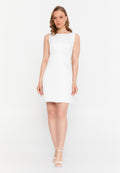 Sleeveless Mini Viscose Column Regular Cocktail Dress ale2389 - Cocktail Dress - Istanbul Fashion Center