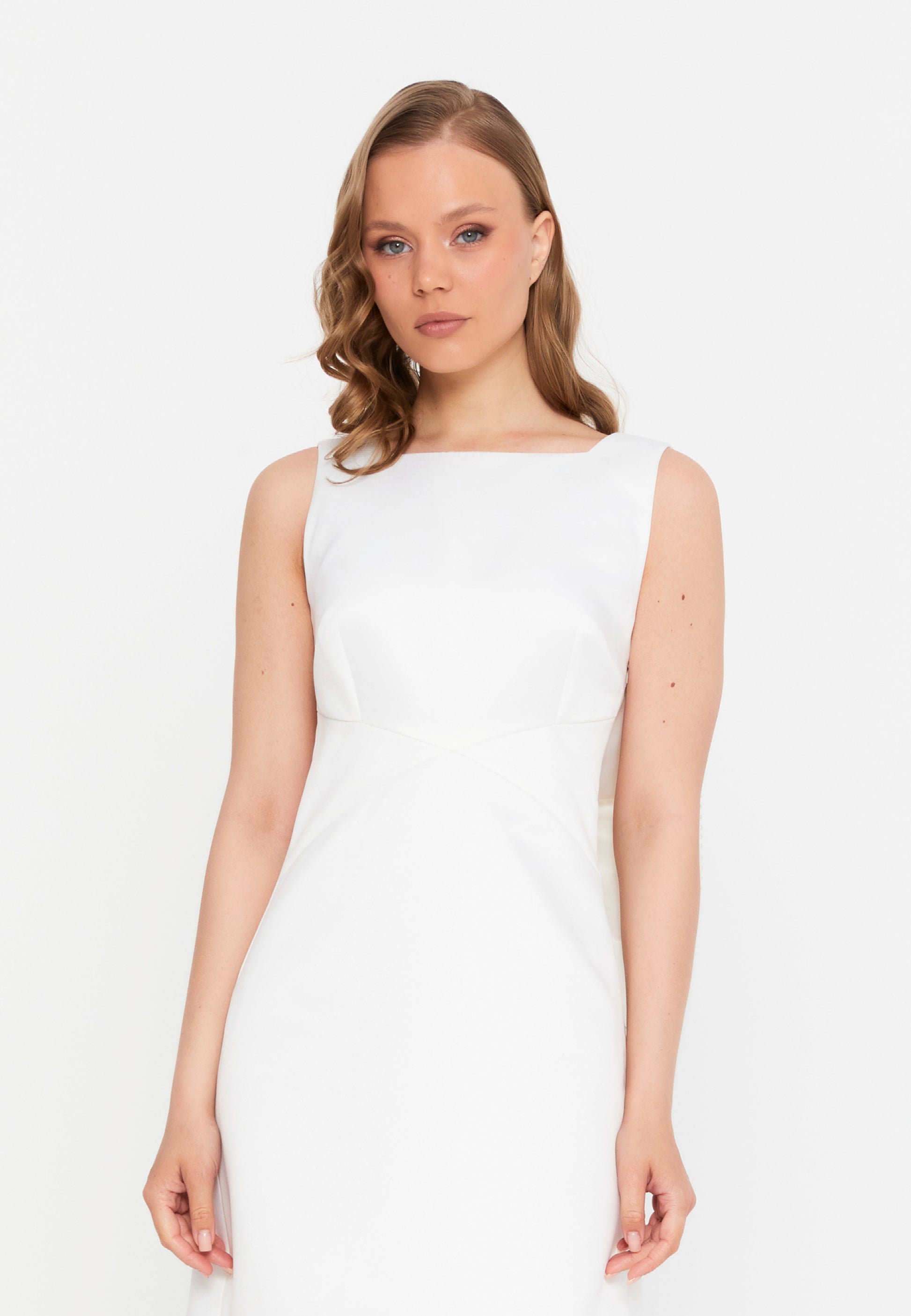 Sleeveless Mini Viscose Column Regular Cocktail Dress ale2389 - Cocktail Dress - Istanbul Fashion Center