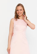 Sleeveless Mini Viscose Column Regular Cocktail Dress ale2389 - Cocktail Dress - Istanbul Fashion Center