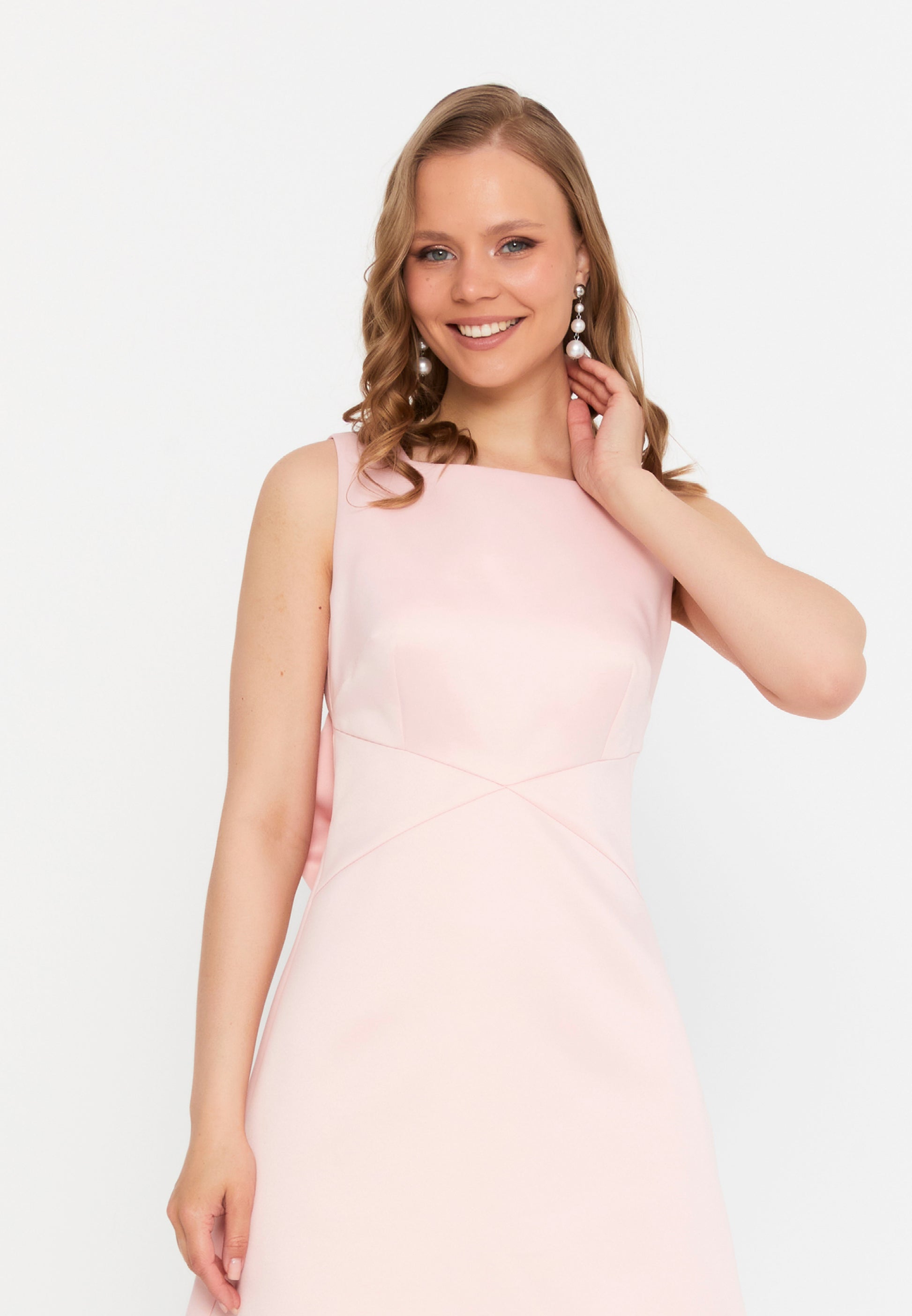 Sleeveless Mini Viscose Column Regular Cocktail Dress ale2389 - Cocktail Dress - Istanbul Fashion Center