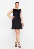Sleeveless Mini Viscose Column Regular Cocktail Dress ale2389 - Cocktail Dress - Istanbul Fashion Center