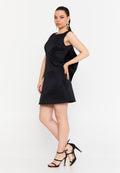 Sleeveless Mini Viscose Column Regular Cocktail Dress ale2389 - Cocktail Dress - Istanbul Fashion Center