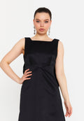 Sleeveless Mini Viscose Column Regular Cocktail Dress ale2389 - Cocktail Dress - Istanbul Fashion Center