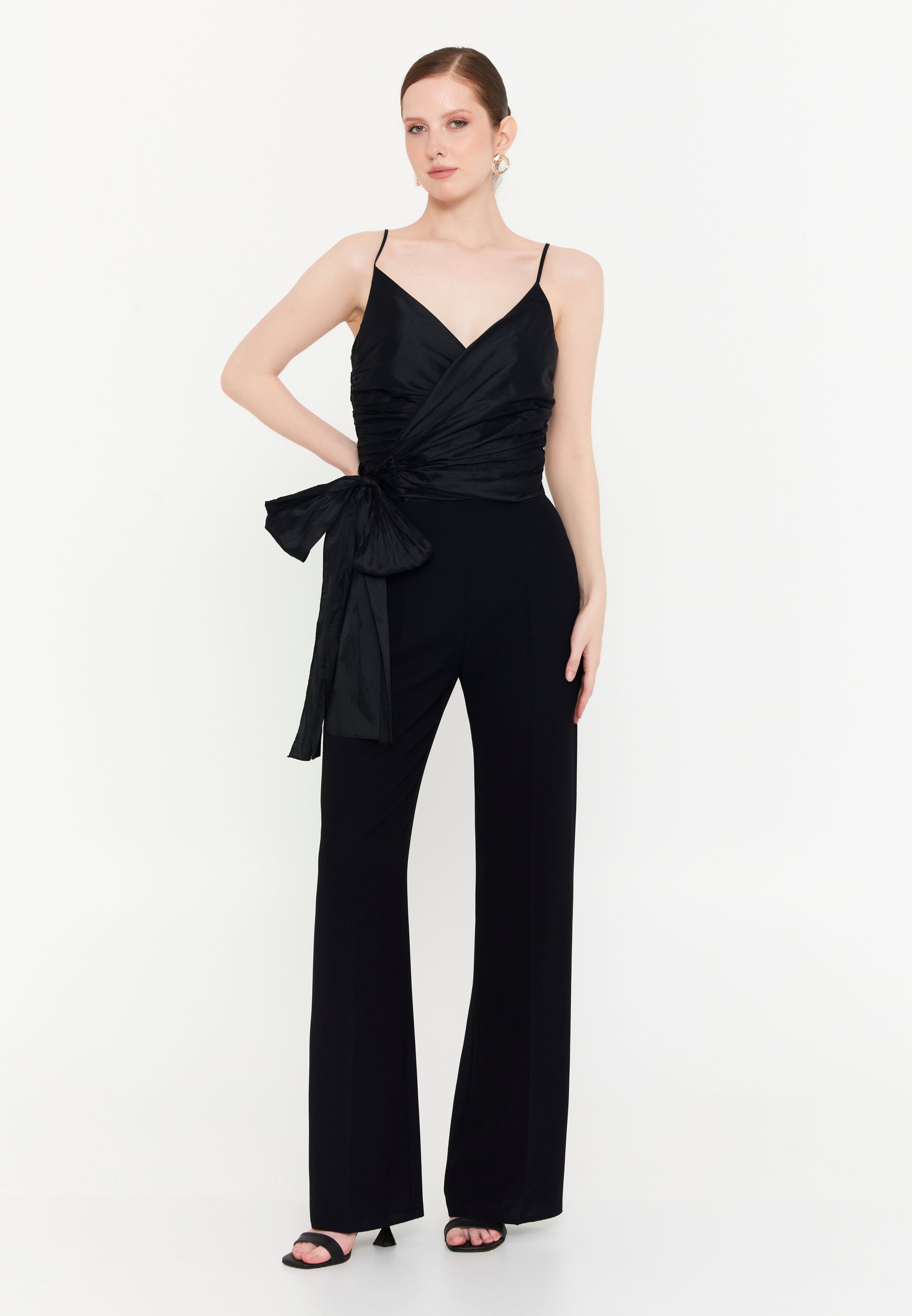 Sleeveless Viscose Regular Fit Regular Evening Jumpsuit exp72457 - Evening Jumpsuit - Istanbul Fashion Center
