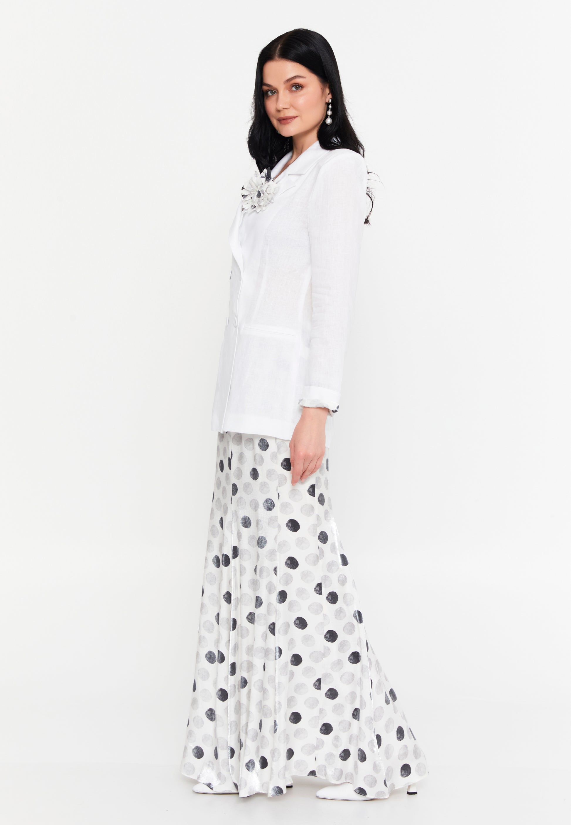 Long Sleeve Linen Geometric Regular Two-Piece Outfit dwn65506 - Two-Piece Outfit - Istanbul Fashion Center